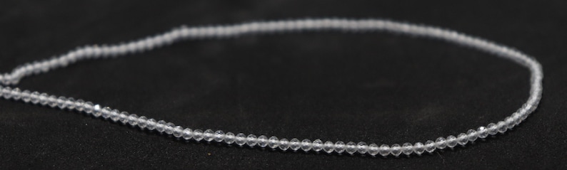 13 Inch Crystal Micro Faceted Rondelle Beads 10 Strand AAA Natural 2.5 MM Crystal Micro Faceted Rondelle Beads