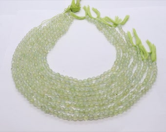 AAA natuurlijke prehniet vlakte ronde kogelkralen, 6-6,5 mm prehniet edelsteenkralen, 13 inch gewone prehniet ronde vorm kralen sieraden maken
