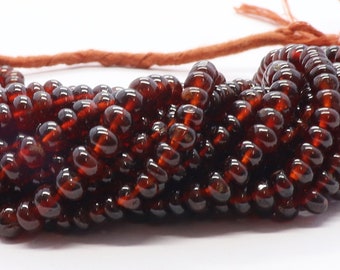 Details about  / 175.00 Cts Natural Hessonite Garnet Round Shape Faceted Beads Necklace JK 34E184