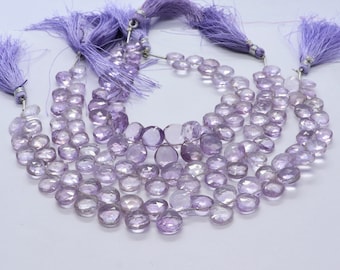 AAA Natürliche Rosa Amethyst Facettierte Herzform Perlen, 7-8 MM Amethyst Edelstein Perlen, 8-Zoll facettierte Rosa Amethyst Perlen Strang