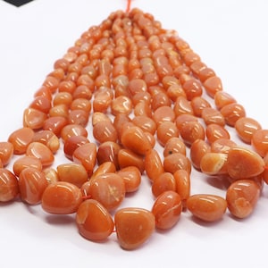 AAA Natural Red Aventurine Smooth Nuggets Beads, 8-13 MM Aventurine Uneven Shape Nuggets Beads, 16 Inch Red Aventurine Beads Strand