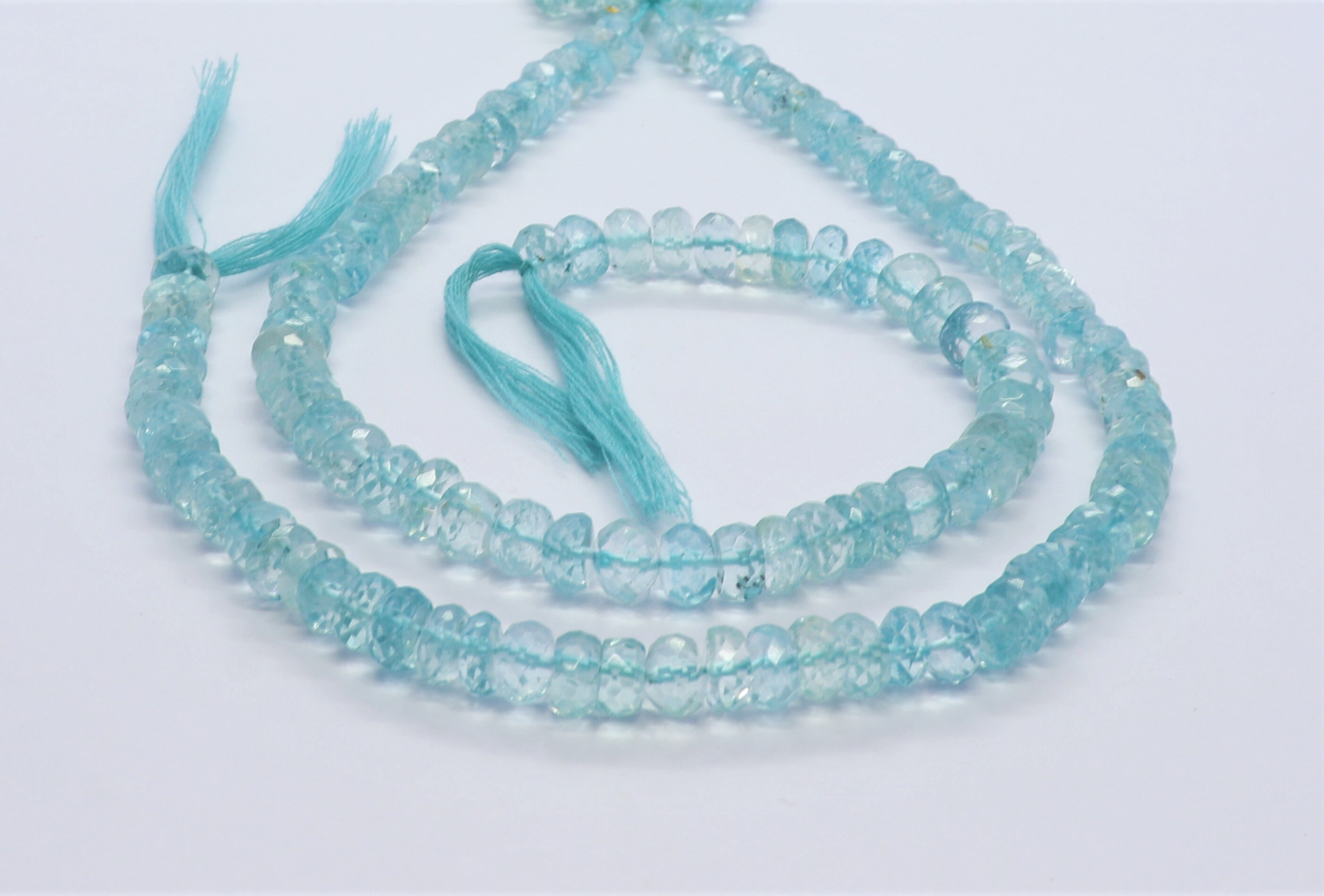 Himmel Blau Topaz Facettierte Rondell Perlen • Blau Topas Rondell Perlen • 7-8 MM Himmel BT Perlen • Topaz Edelstein Großhandel Perlen