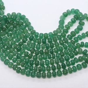 Natural Green Strawberry Carved Gemstone Beads, Strawberry Quartz Watermelon Shape Bead, Strawberry rondelle beads, Quartz beads for jewelry