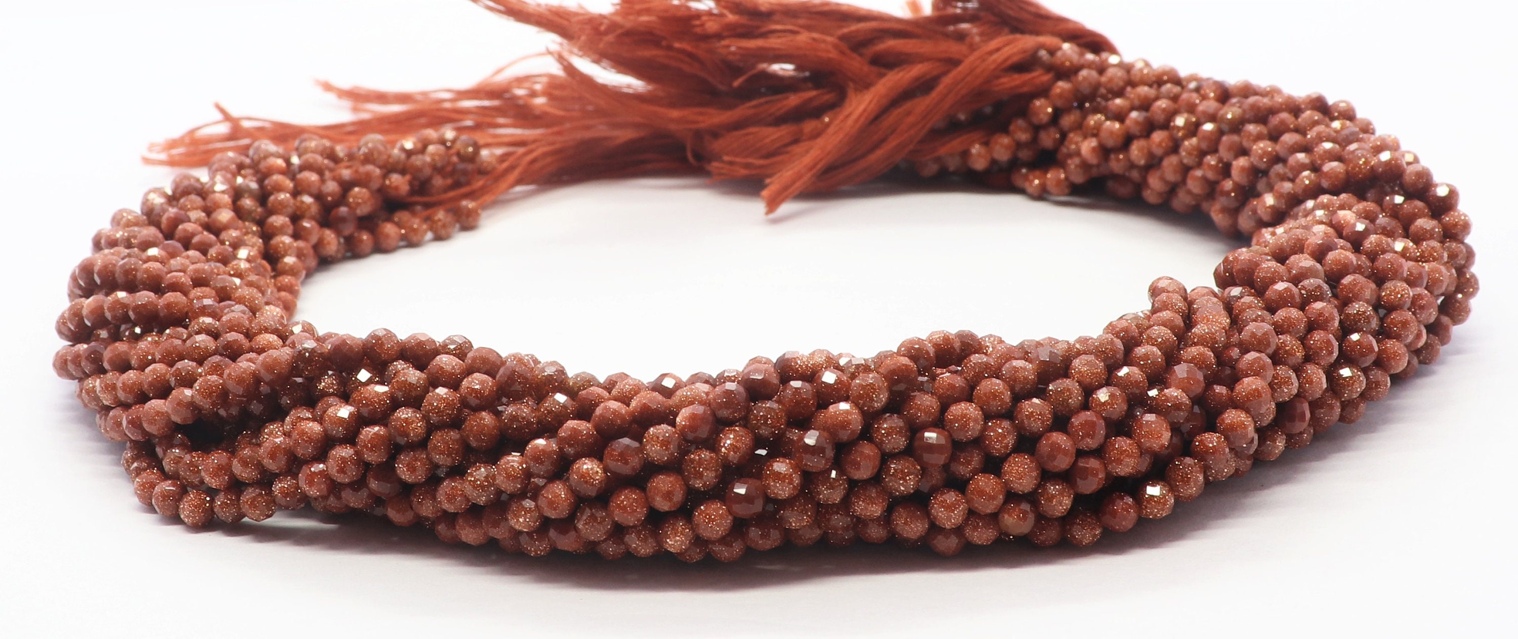 AAA Natural Red Sunstone Faceted Rondelle Beads, 3 MM Sunstone Gemstone Beads, 12.5 Inch Micro Faceted Sunstone  Beads