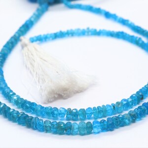 -AAA-Green Emerald Color Apatite Rondelle beads Faceted Big Beads Necklace 4.5 TO 8 MM Full Stand 16.5 Inches Super Finest Quality