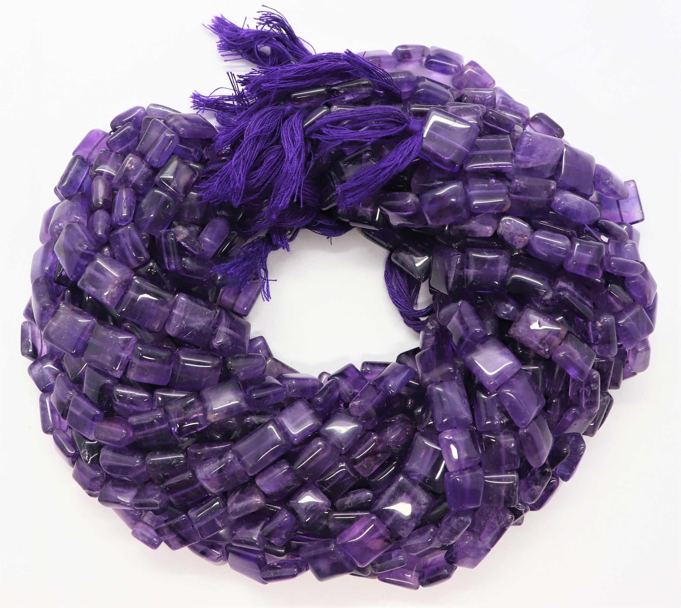 3 Strand AAA Natural African Amethyst Smooth Chicklet Beads Etsy