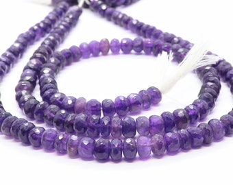 13 INCH Strand Round Smooth Beads For Jewelry Making Natural Amethyst Semi Precious Stone Beads