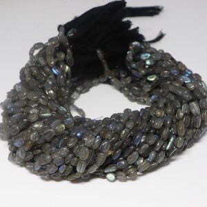 5 Strand AAA Natural 13 Inch Labradorite Smooth Oval Beads, Oval Labradorite, Smooth Oval, Smooth Labradorite, 5x7 MM  Labradorite