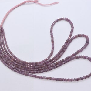 Natural Star Ruby Gemstone Faceted Rondelle Beads, Star Ruby Faceted Gemstone Beads For Jewelry Making, Star Ruby Rondelle Beads, Ruby Beads