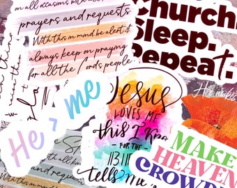 Christelijk stickerpakket, Jezus-stickerbundel, bijbelversstickers, geloofsstickers voor waterfles, bouw je eigen, gospel Bright-stickers