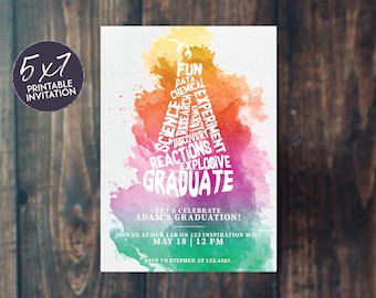 De Uitnodiging van de Graduatie van de wetenschap, Graduatiepartij, Universiteits Graduatie, De Graduatieuitnodiging, De Partij van de wetenschap