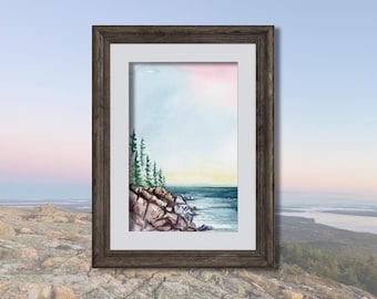 Acadia National Park "Bass Harbor Cliffs" Print - Bar Harbor, Maine