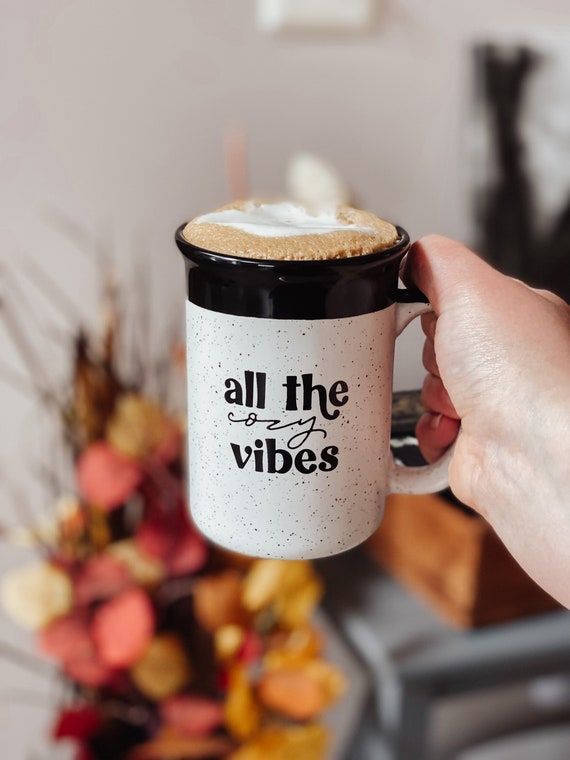 Cozy Vibes Coffee Mug, Cute Fall Mug, Autumn Mug, Fall Drinkware