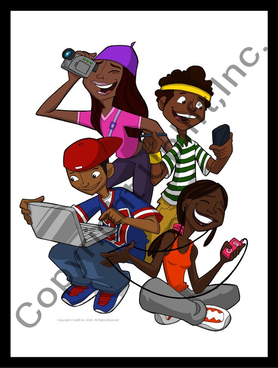 Digital Download Black Cartoon Characters: STEAM Education - Etsy Digital Download Black Cartoon Characters: STEAM Education - Etsy