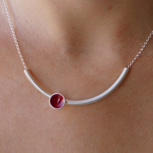 Statement Kreis Halskette, Kreis Emaille Halskette, Geometrische Statement Halskette, Alltags Halskette, Minimal Kreis Halskette