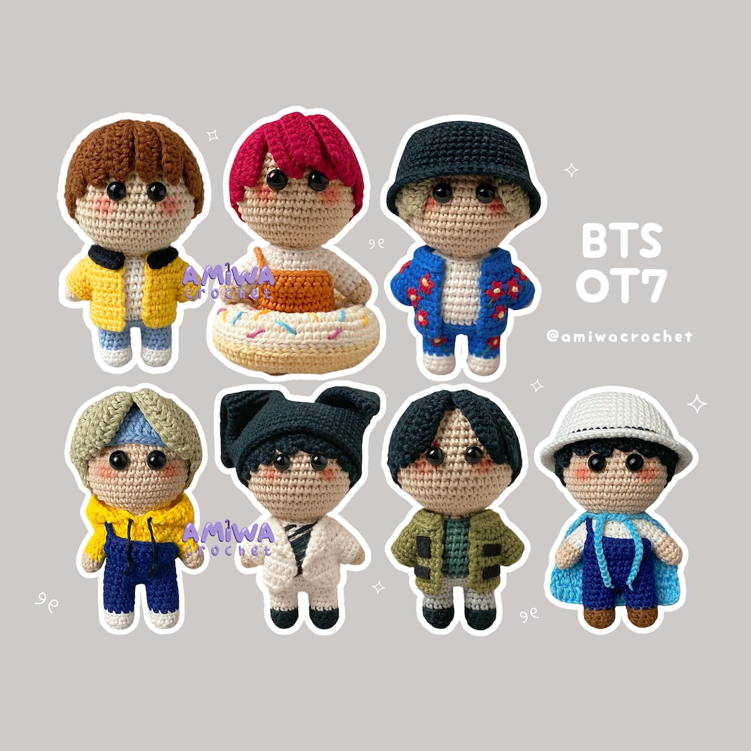 BUNDLE PDF : BTS All Member Ot7 , Chibi Crochet Pattern - Etsy