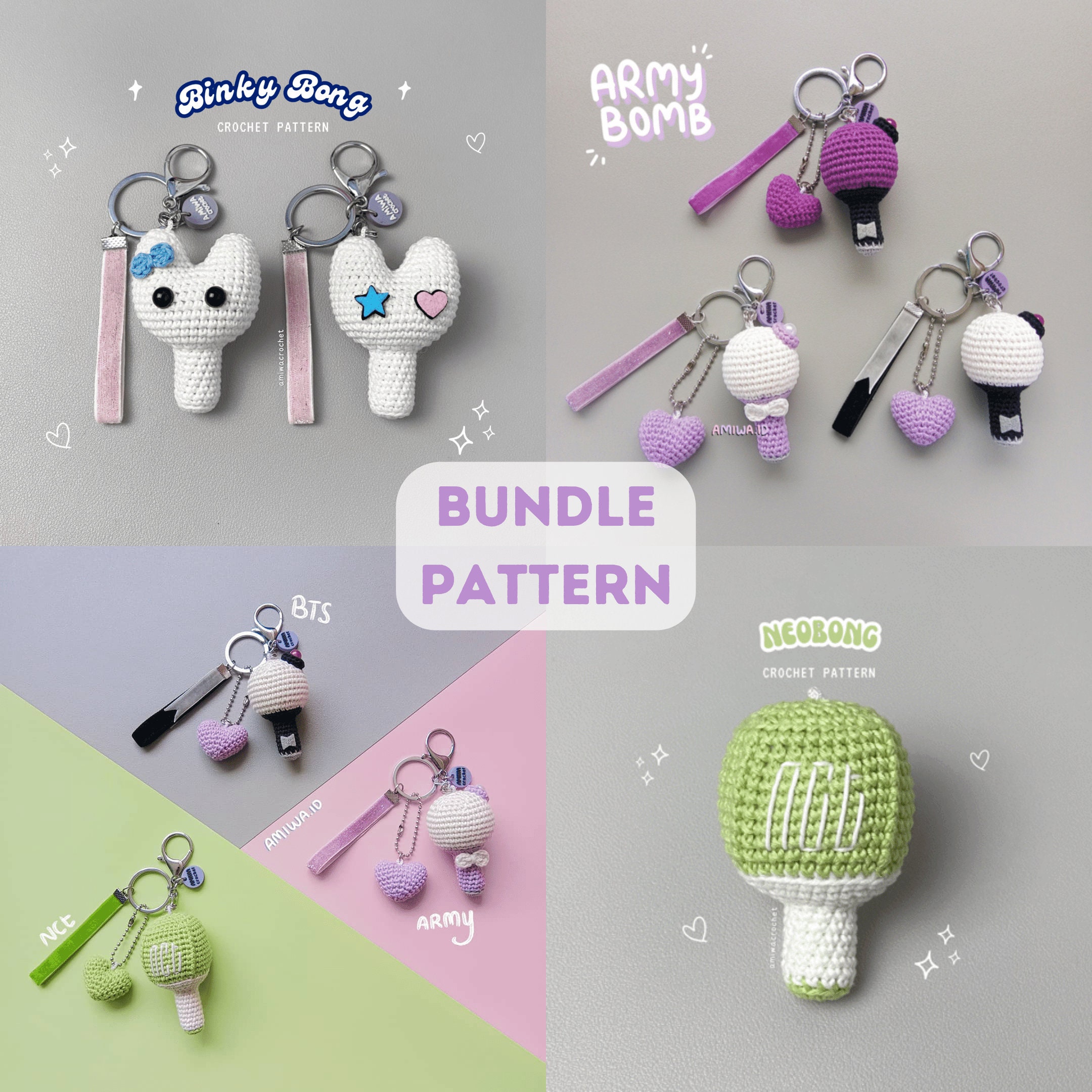 BUNDLE PDF : K-pop Lightstick Crochet Bts, Nct, Newjeans BUNDLE PDF : K-pop Lightstick Crochet Bts, Nct, Newjeans