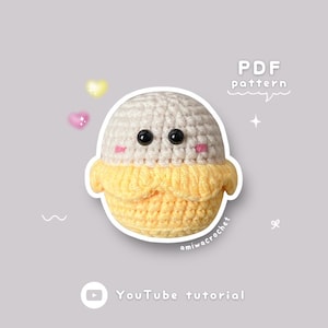 PDF : Banana Crochet Pattern with Video Tutorial, Fruit Crochet Pattern, Beginner Crochet Pattern, Banana Crochet Pattern Tutorial