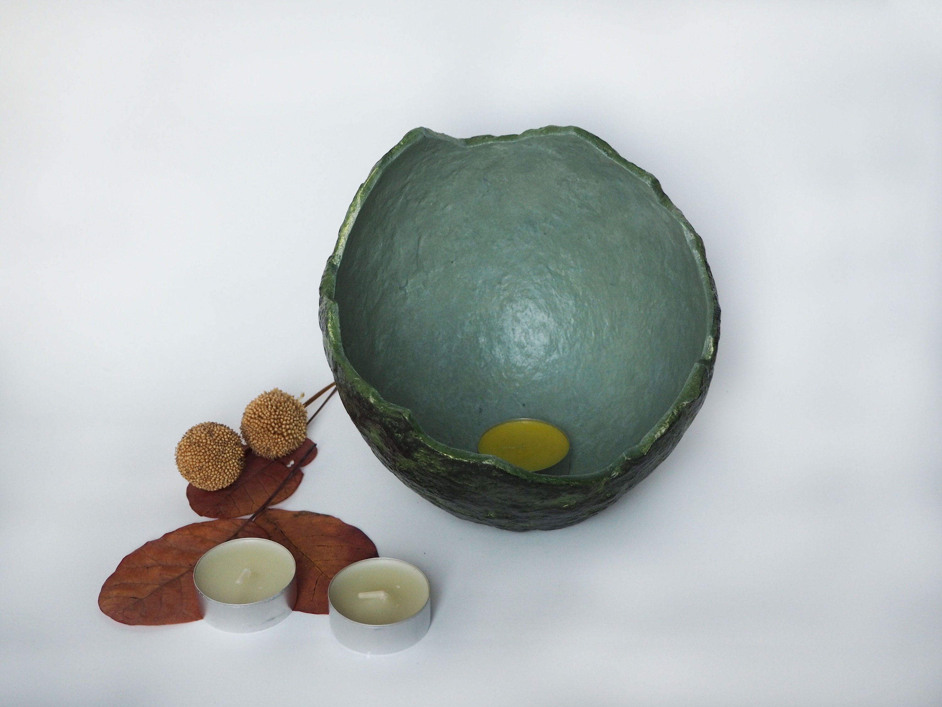 Decorative Green Bowl Egg Round vase Dragon Egg bowl Etsy