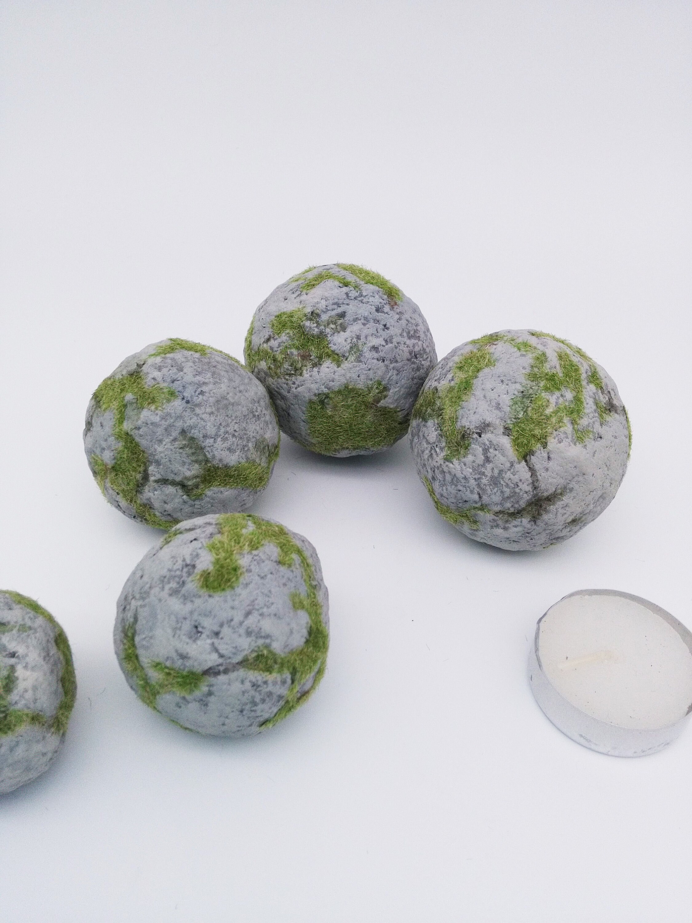 Decorative Balls centerpiece Set of 5 Balls for bowls Moss Etsy