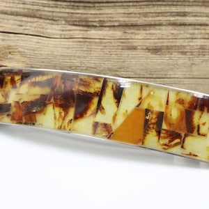 Amber Hair Clip in many SIZES and COLORS | Baltic Amber French Barrette |  French Hair Clip made from Certified Amber | Hair Accessories