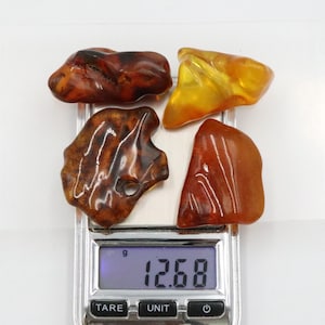 Baltic Amber Stones | Genuine Raw Amber Pieces | Can be used as DECORATION or for Amber Jewelry making | Natural Baltic Amber Gemstones