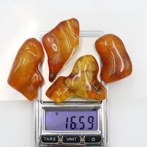 Baltic Amber Stones | Genuine Raw Amber Pieces | Can be used as DECORATION or for Amber Jewelry making | Natural Baltic Amber Gemstones