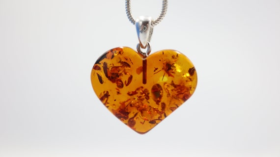 Ciondolo Cuore Resina Di Ambra Naturale - Dimora Degli Angeli - Foto 3