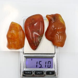 Baltic Amber Stones | Genuine Raw Amber Pieces | Can be used as DECORATION or for Amber Jewelry making | Natural Baltic Amber Gemstones