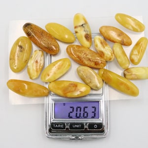 Baltic Amber Stones | Genuine Raw Amber Pieces | Can be used as DECORATION or for Amber Jewelry making | Natural Baltic Amber Gemstones