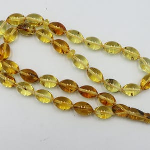 Rosario islámico musulmán de ámbar con 33 cuentas y incrustaciones de insectos en todas ellas / 9,45 g de ámbar báltico natural / Tasbih Misbaha de ámbar