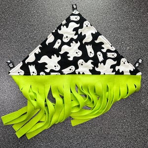 GLOW In the Dark Ghosts Guinea Pig Corner Curtain / Halloween Fleece Forest / Guinea Pig Hideout / Guinea Pig Bedding / Guinea Pig Pee Pads