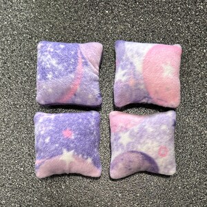 Space Fleece Small Animal Pillows: Guinea Pig, Hamster, Hedgehog - Set of 4