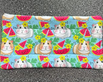Guinea Pig Watermelon Pee Pads /  Guinea Pig Picnic Fruit Drip pads / Guinea Pig Liner /  Guinea Pig Bedding / Spoonflower Pee pad