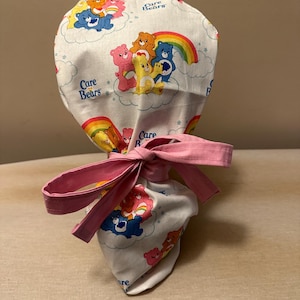 Color Bears Surgical Scrub Cap / Health Care Scrub Cap / Ponytail Scrub Cap / Surgical Cap for Hair / Nurse Scrub Cap / Scrub Cap Reversible