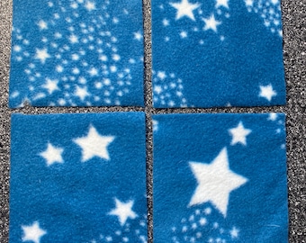 Set of 4!!! Stars in the Galaxy Small Animal Fleece Pillows for Guinea Pig/Hedgehog/Chinchilla/Ferrets/Bunny and other small animals