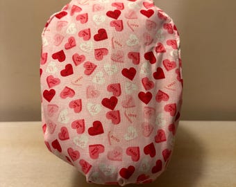 Valentines Day Surgical Scrub Cap | HealthCare Scrub Cap | Ponytail Scrub Cap | Surgical Cap for Hair | Nurse Scrub Cap | Surgical Scrub Cap