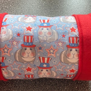 Americana Fourth of July Guinea Pigs Small Animal Tunnel Hideout Playhouse