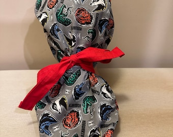 Fantasy Magic Surgical Scrub Cap | Health Care Scrub Cap | Ponytail Scrub Cap | Surgical Cap for Hair | Nurse Scrub Cap | Scrub Cap Revers