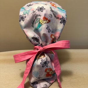 Princess Scrub Cap | Health Care Scrub Cap  /Ponytail Scrub Cap | Nurse Scrub Cap | Scrub Cap Reversible Scrub Cap