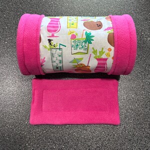Poolside Drinks Guinea Pig Tunnel / Coconut Guinea Pig Bedding / Guinea Pig Hideout / Guinea pig Pee pads / Guinea Pig Fleece Forest
