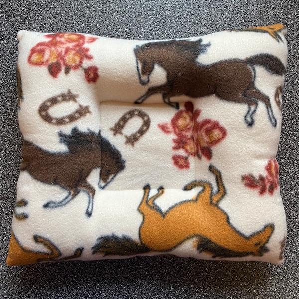 Horses Guinea Pig Fleece Lap Pillow / Guinea Pig Bed / Ferret Bed / Chinchilla Bed / Hedgehog Bed Guinea pig Pillow Guinea Pig Fleece