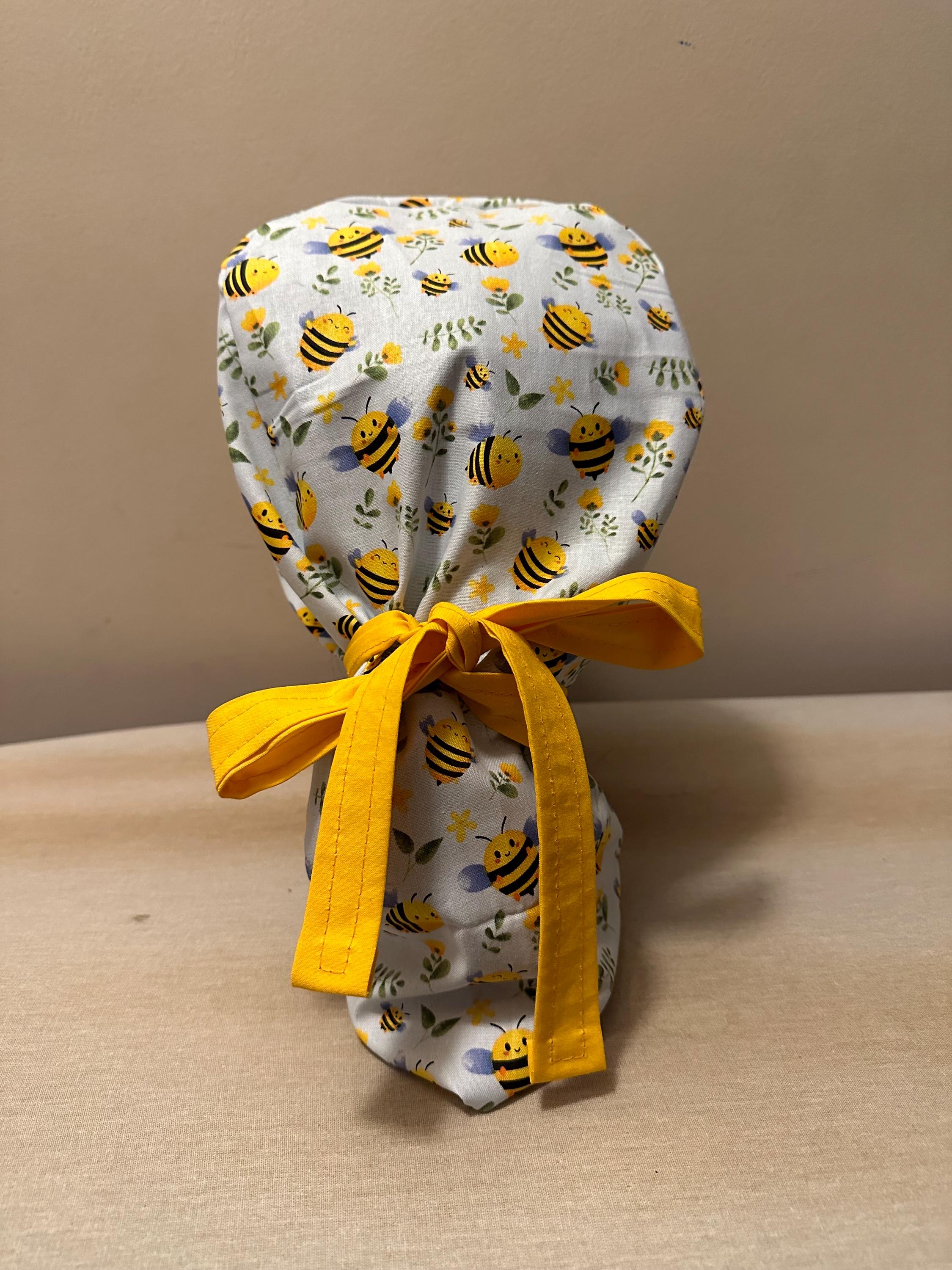 Insects and Bugs Surgical Scrub Cap | Health Care Scrub Cap | Ponytail Scrub Cap | Surgical Cap for Hair | Nurse Scrub Cap | Scrub Cap