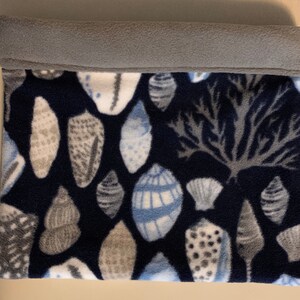 Summer Seashells Fleece Cuddle Sack for Guinea Pig/Hedgehog/Hamster/Rats/Mice/Chinchilla and other small animals