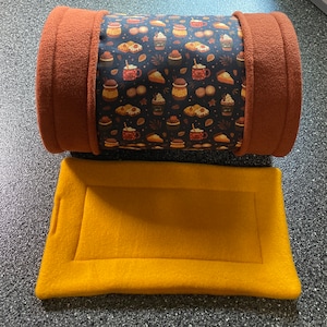 Pumpkin Spice Guinea Pig Tunnel / Guinea Pig Thanksgiving / Guinea Pig Fleece Forest / Guinea Pig Hideout / Guinea Pig Pee Pads