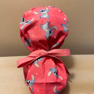 Alien Dog Surgical Scrub Cap / Health Care Scrub Cap / Ponytail Scrub Cap / Surgical Cap for Hair / Nurse Scrub Cap / Scrub Cap Reversible /