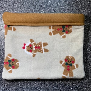 Fleece Gingerbread Guinea pig Cuddle sack / Guinea pig Snuggle sack / Guinea pig bonding bag / Hedgehog bonding bag / hedgehog cuddle sack