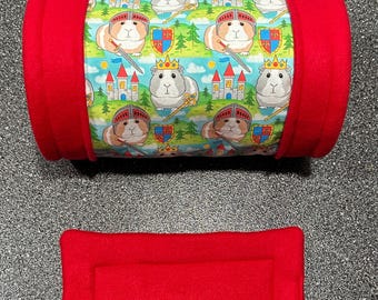 Guinea Pig Prince Tunnel / Guinea Pig Castle Hideout / Guinea Pig Bedding / Guinea Pig Pee pad / Guinea Pig Fleece Forest / Guinea Pig House