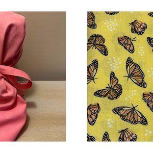 Butterfly Surgical Scrub Cap / Health Care Scrub Cap / Euro Scrub Cap / Surgical Cap for Hair / Nurse Scrub Cap / Ponytail Surgical Cap /