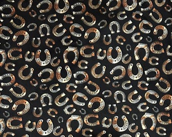 Horseshoes Anti Pill Plush Fleece / Joann Fabric  / 1 yard  / 59” wide / 100% Polyester / Midweight